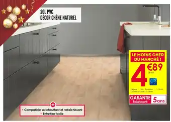 Décor Discount Sol pvc décor chêne naturel offre