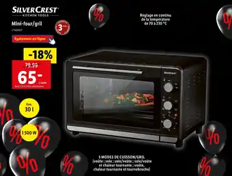 Lidl Silver crest mini-four/gril offre
