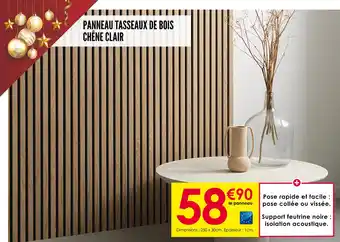 Décor Discount Panneau tasseaux de bois chêne clair offre
