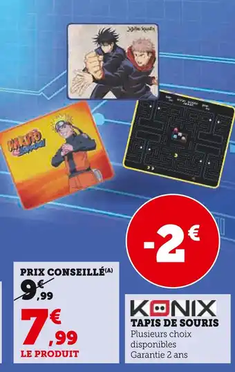 Hyper U Konix tapis de souris offre