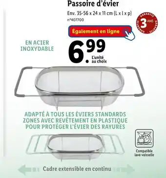 Lidl Passoire d’évier offre