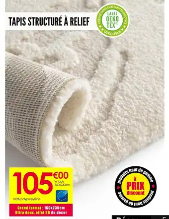 Décor Discount Tapis structuré à relief offre