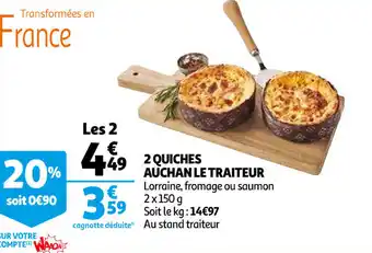 2 Quiches Auchan Le Traiteur
