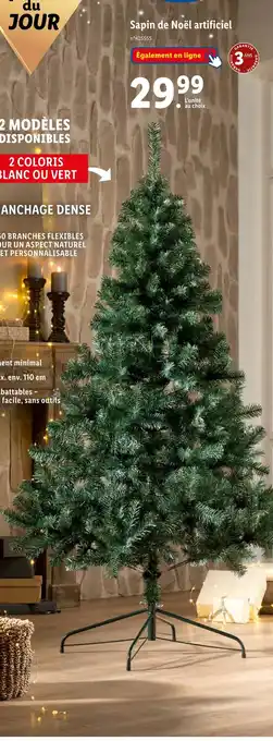 Lidl Livarno sapin de noël artificiel offre