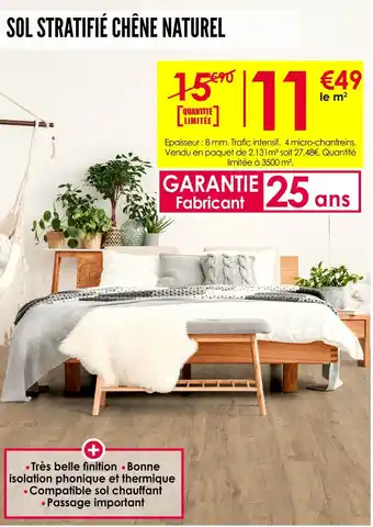 Décor Discount Sol stratifié chêne naturel offre