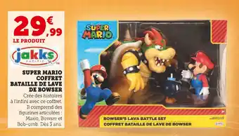 Hyper U Jakks super mario coffret bataille de lave de bowser offre