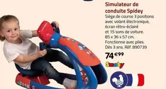 Simulateur de conduite Spidey