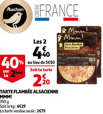 Auchan Tarte Flambée Alsacienne Mmm! offre