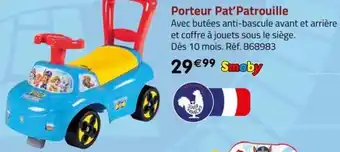 La Grande Récré Porteur Pat'Patrouille offre
