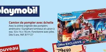 La Grande Récré Camion de pompier avec échelle offre