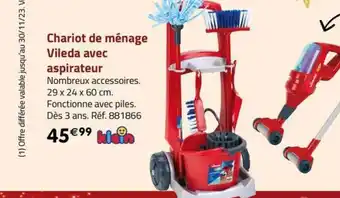 La Grande Récré Chariot de ménage Vileda avec aspirateur offre