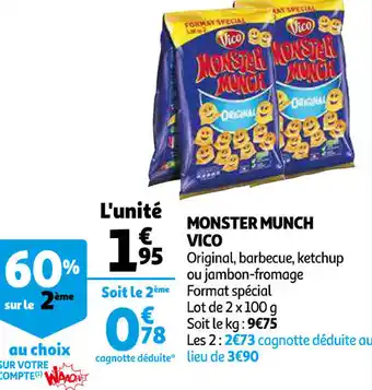 Auchan Monster Munch Vico offre