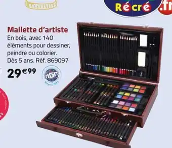 La Grande Récré Mallette d'artiste offre