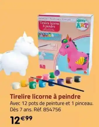 La Grande Récré Tirelire licorne à peindre offre