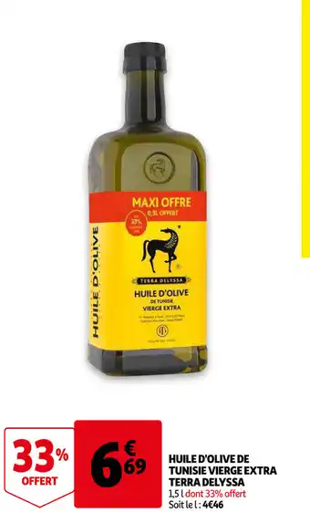 Auchan Huile D'olive De Tunisie Vierge Extra Terra Delyssa offre