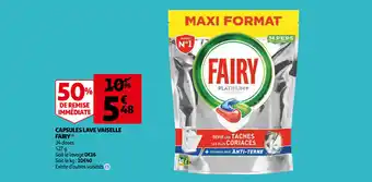 Auchan Capsules Lave Vaisselle Fairy offre