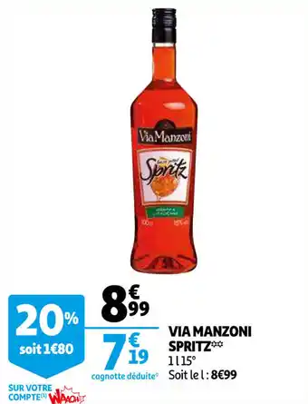 Auchan Via Manzoni Spritz offre