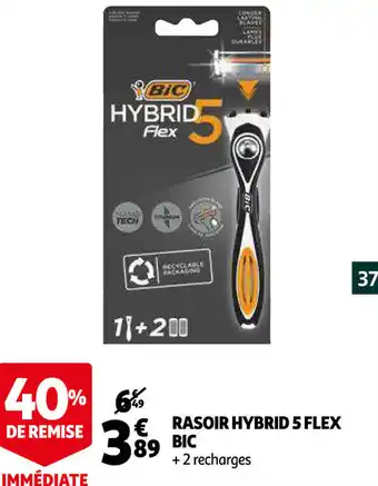 Auchan Rasoir Hybrid 5 Flex Bic offre