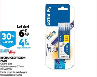 Auchan Recharges Frixion Pilot offre