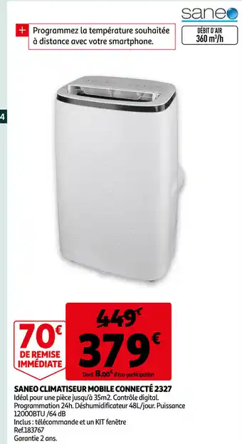 Auchan Saneo Climatiseur Mobile Connecté 2327 offre