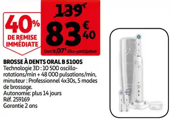 Auchan Brosse à Dents Oral B 5100s offre