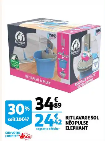 Auchan Kit Lavage Sol Néo Pulse éléphant offre