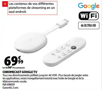 Auchan Chromecast Google Tv offre