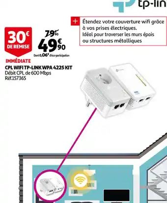 Auchan Cpl Wifi Tp-link Wpa 4225 Kit offre