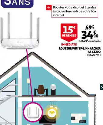Auchan Routeur Wifi Tp-link Archer A5c1200 offre