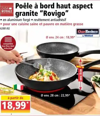 Norma Poêle à bord haut aspect granite Rovigo offre