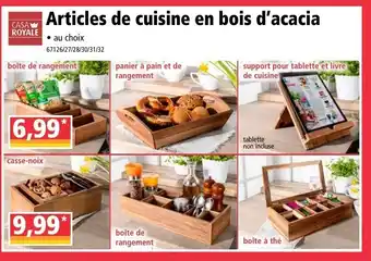 Norma Articles de cuisine en bois d'acacia offre