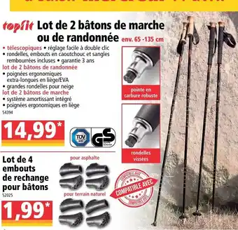 Norma Lot de 2 Bâtons de marche ou de randonnée offre