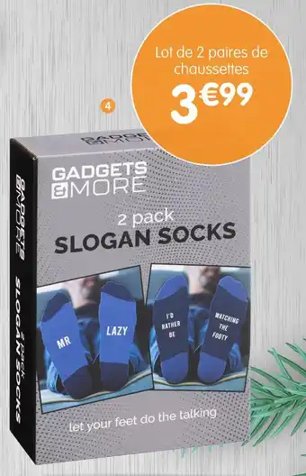 b&m Gadgets & more lot de 2 paires de chaussettes offre