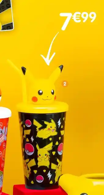 b&m Pokémon gobelet et paille figurine 3d offre