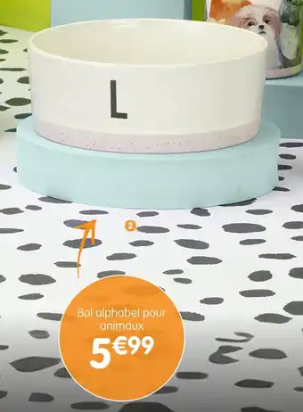 b&m Bol alphabet pour animaux offre