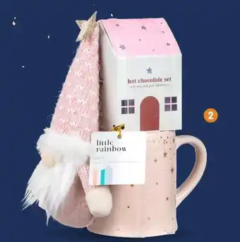 Set mug chocolat chaud + nain de noël