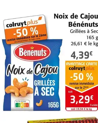 Colruyt Bénénuts noix de cajou offre