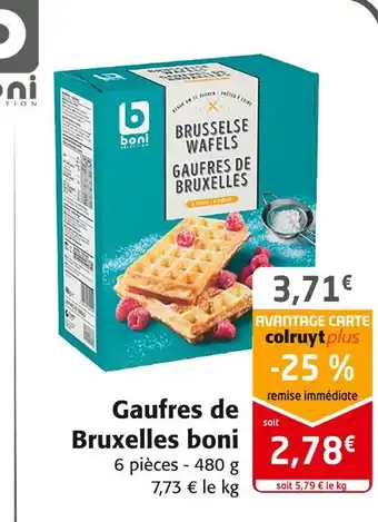 Colruyt Boni gaufres de bruxelles offre