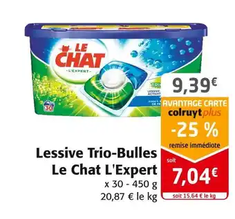 Colruyt Le chat l'expert lessive trio-bulles offre