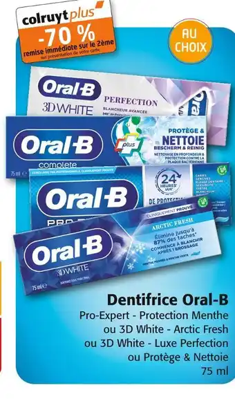 Colruyt Oral-b dentifrice offre