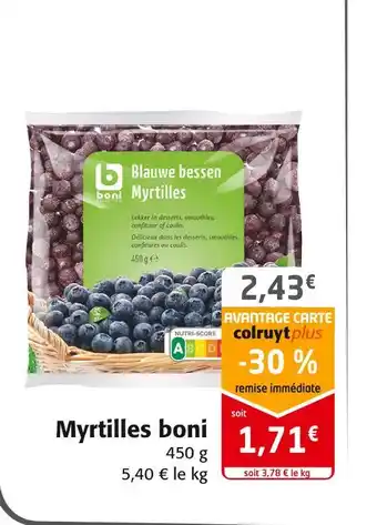 Colruyt Boni myrtilles offre