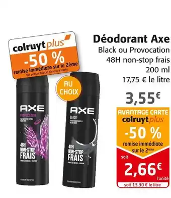 Axe déodorant
