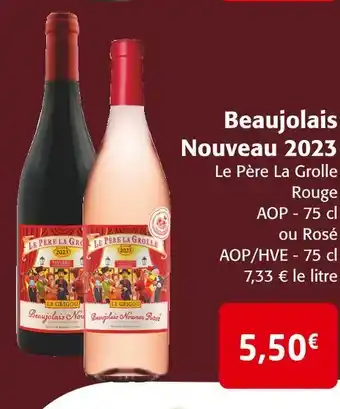 Colruyt Le père la grolle beaujolais nouveau 2023 offre