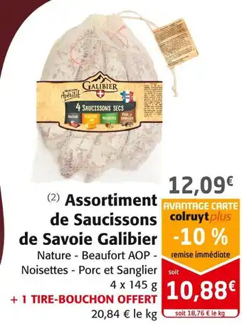 Colruyt Galibier assortiment de saucissons de savoie offre