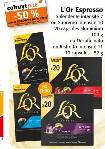 Colruyt L'or l'or espresso offre