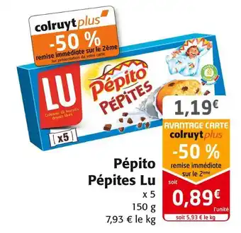 Colruyt Lu pépito pépites offre