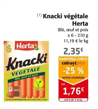 Colruyt Herta knacki végétale offre
