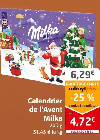 Colruyt Milka calendrier de l'avent offre