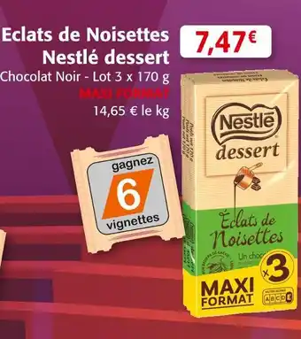 Colruyt Nestlé dessert eclats de noisettes offre