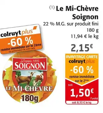 Colruyt Soignon le mi-chèvre offre
